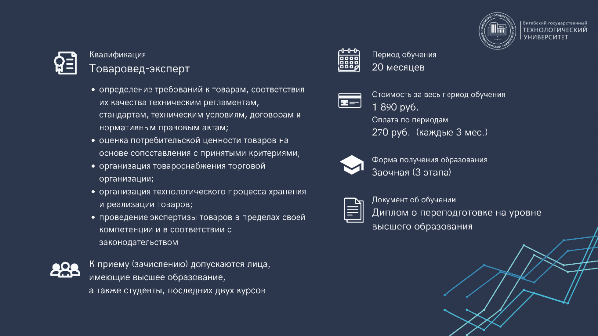 Переподготовка - 2026 по специальности Экспертиза потребительских товаров